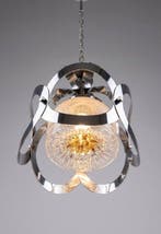 Kroonluchter - Staal, Glas, Hout