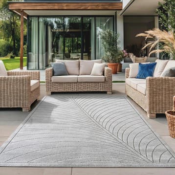 Buitenkleed | Nova | Palmblad | Zilver | 80x150 cm, Verzenden, Nieuw