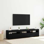 vidaXL TV-kast 2 pcs Zwart Eiken 180 x 35 x 40 cm Bewerkt, Minder dan 50 cm, Verzenden, Nieuw, Minder dan 100 cm