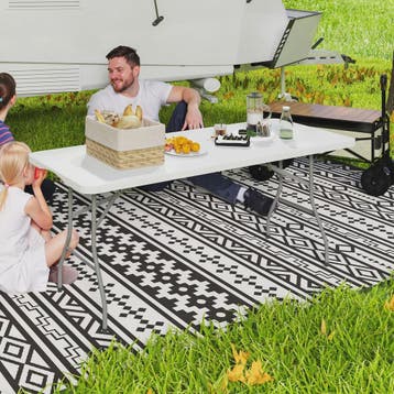Outsunny HDPE Klaptafel - Robuuste Campingtafel Buiten met H, Verzenden, Nieuw
