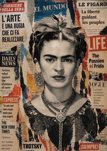 Eric Brumette - FRIDA KAHLO LIFE MAGAZINE - Toile L -