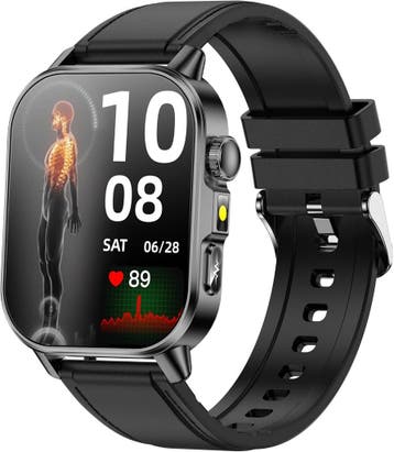 Smartwatch Android/iOS - AI-GPT - Retourdeal 40% Korting, Afstand, Zwart, Ophalen of Verzenden, Zo goed als nieuw