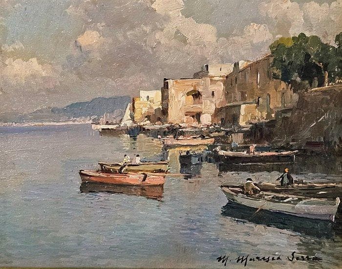 Mario Maresca Serra (1912 - 1991) - Marina, Antiek en Kunst, Kunst | Schilderijen | Klassiek