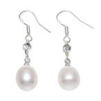 Fako Bijoux - Parel Oorbellen - Parel Glas - Hanger - Wit, Verzenden, Nieuw