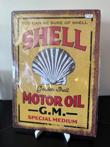 Shell wandplaat - Motor Oil, Verzamelen, Merken en Reclamevoorwerpen, Ophalen of Verzenden, Nieuw, Reclamebord