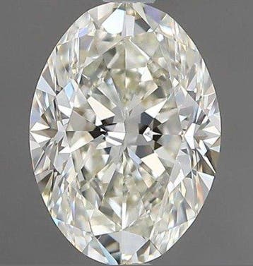 1 pcs Diamant (Natuurlijk) - 0.90 ct - Ovaal - I - VVS2 -, Nieuw