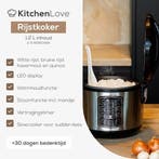 2dekans | KitchenLove Rijstkoker met Stomer - 1.2L -, Ophalen of Verzenden, Zo goed als nieuw