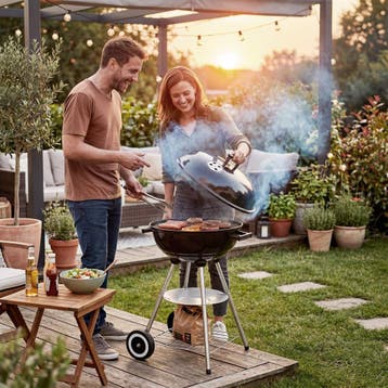 Kogelbarbecue met 2 wielen, Ø 41,5 cm, afneembare aslade, Verzenden, Nieuw