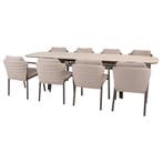 Manolo Barolo uitschuifbare dining tuinset 230-290xH75 cm 9, Tuin en Terras, Tuinsets en Loungesets, Ophalen of Verzenden, Nieuw
