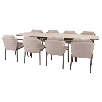 Manolo Barolo uitschuifbare dining tuinset 230-290xH75 cm 9, Tuin en Terras, Tuinsets en Loungesets, Ophalen of Verzenden, Nieuw