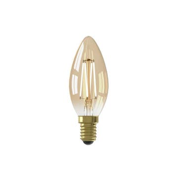 HEMA Led kaars goud E14 3.5W 200lm, Verzenden, Nieuw