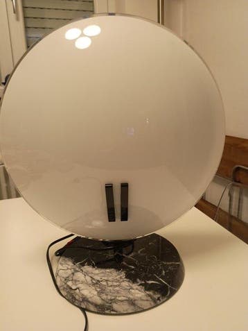 oluce - Bruno Gecchelin - Tafellamp - Opaline glas - Perla, Antiek en Kunst