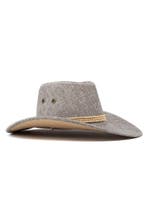 Cowboyhoed Grijs Flax Lichtgewicht Grijze Linnen Cowboy West, Ophalen of Verzenden, Nieuw, Overige maten, Carnaval