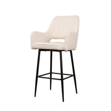 DS4U - Lenon barkruk 65 cm - Set van 4 - Ivoor - Boucle -, Ophalen of Verzenden, Nieuw
