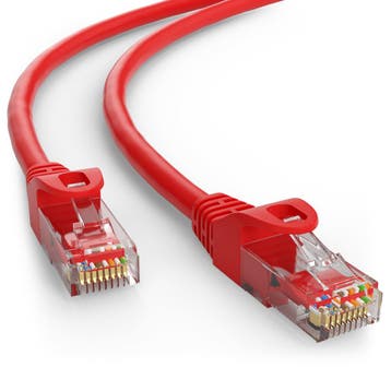 Cat5e 0.5M Rood UTP kabel, Computers en Software, Ophalen of Verzenden, Nieuw