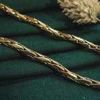 Vintage gouden cardano schakelcollier (Ketting), Sieraden, Tassen en Uiterlijk, Kettingen, Ophalen of Verzenden, Gebruikt, Overige kleuren