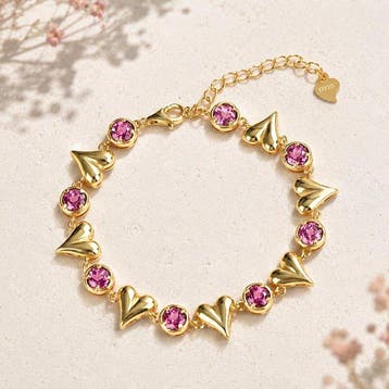 Zonder minimumprijs - Armband Zilver - Garnet -, Nieuw