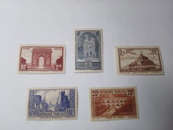 Frankrijk 1929/1931 - Partij postzegels Frankrijk, nieuw,, Gestempeld