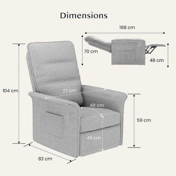Fauteuil met armleuning - Relaxfauteuil - Relaxstoel - Elekt, Verzenden, Zo goed als nieuw