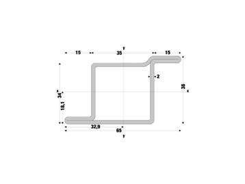 HOP hoogte 34mm blank 57/178 RP 138 b-keus, Ophalen, Nieuw