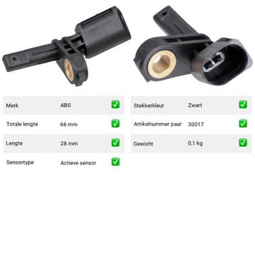 ABS-sensor Vooras rechts Volkswagen Beetle 1.2 TSI, Verzenden, Nieuw, Volkswagen