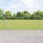 vidaXL Afrasteringspaal Gegalvaniseerd 50 x 1 m Staal, Verzenden, Nieuw, IJzer