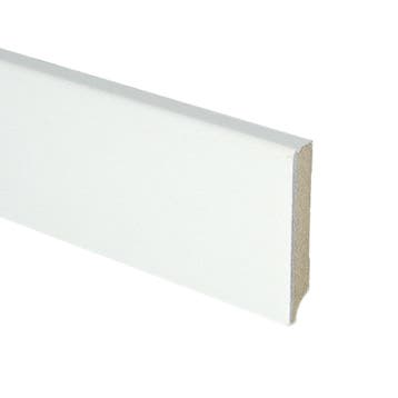 Budgetline MDF plint 70x12 V313 wit gegrond recht, Overige materialen, Verzenden, 50 tot 150 cm, Overige typen