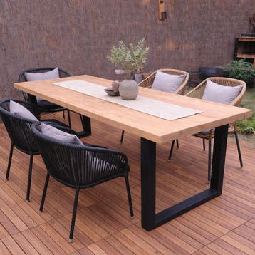 Houten eettafel op maat | Douglas Tuintafel / Industrieel, Ophalen of Verzenden, Nieuw, Rechthoekig, Hout