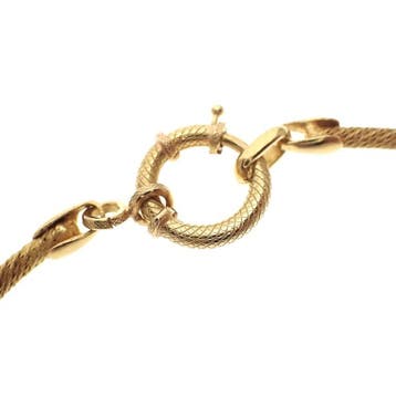 Gouden kabelcollier (Ketting), Ophalen of Verzenden, Gebruikt, Goud, Goud