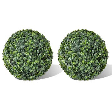 vidaXL Kunstplanten buxusbol 2 st 35 cm, Verzenden, Nieuw