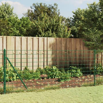 vidaXL Draadgaashek met flens 1x25 m groen, Verzenden, Nieuw, IJzer, 1 tot 2 meter