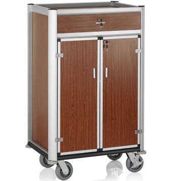 Minibar Bijvulwagen | Aluminium/Hout | 3 Niveaus | Wielen, Verzenden, Nieuw in verpakking