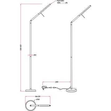 LED Vloerlamp - Trion Filiga - 6W - Warm Wit 3000K, Huis en Inrichting, Nieuw, Overige fittingen, Ophalen of Verzenden, Metaal