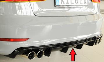 Rieger diffuser | A3 (8V): 07.12-08.16 (tot Facelift) - 5-dr, Verzenden, Nieuw, Audi