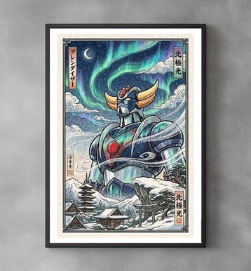 Sato Hageshi - Aurora Over Grendizer - Goldorak - Pop Art -, Nieuw