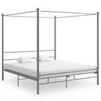 vidaXL Hemelbedframe metaal grijs 180x200 cm, Eenpersoons, Verzenden, Nieuw, 80 cm