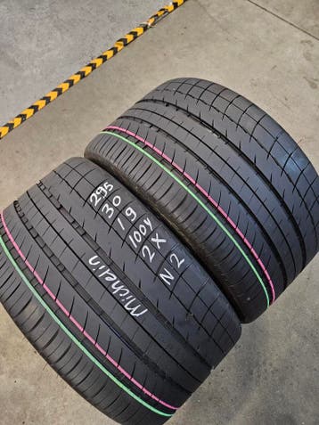 295/30/19 100Y N2 MICHELIN ZOMERBANDEN 7MM PROFIEL DEMO 2X, Gebruikt, 295 mm, Band(en), Personenwagen