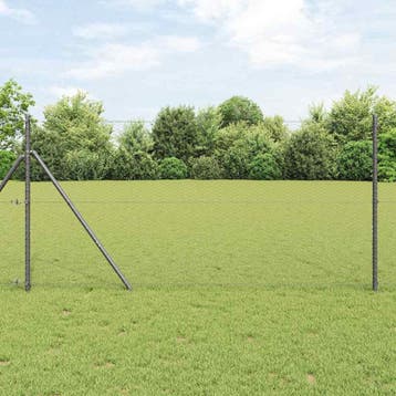 vidaXL Hexagon Hek 1,2 x 10 m PVC Grijs, Tuin en Terras, Verzenden, Nieuw, Kunststof