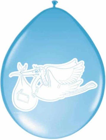 Blauwe Geboorte Ballonnen Ooievaar, Verzenden, Nieuw, Versiering, Geboorte of Huwelijk