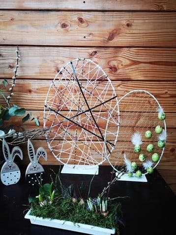Metalen Frame Ei ring White op voet excl. decoratie 32x47 cm, Ophalen of Verzenden, Nieuw