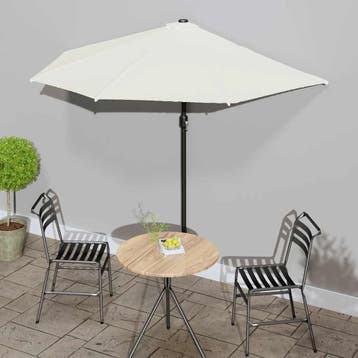vidaXL Balkonparasol half met aluminium paal 270x144 cm, Verzenden, Nieuw, 2 tot 3 meter