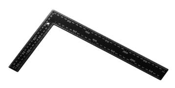 Metalen winkelhaak (zwart, 20x30 cm), inches en cm, Ophalen of Verzenden, Nieuw