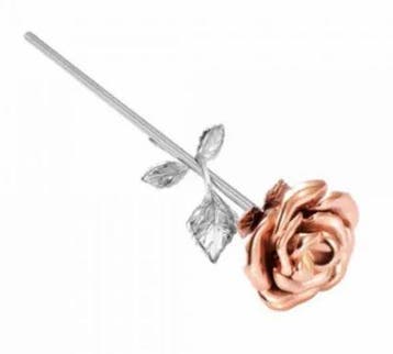 Mini urn bloem roos rosé goud, Nieuw