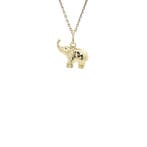 Gouden hanger olifant 14 karaat, Verzenden, Zo goed als nieuw, Goud