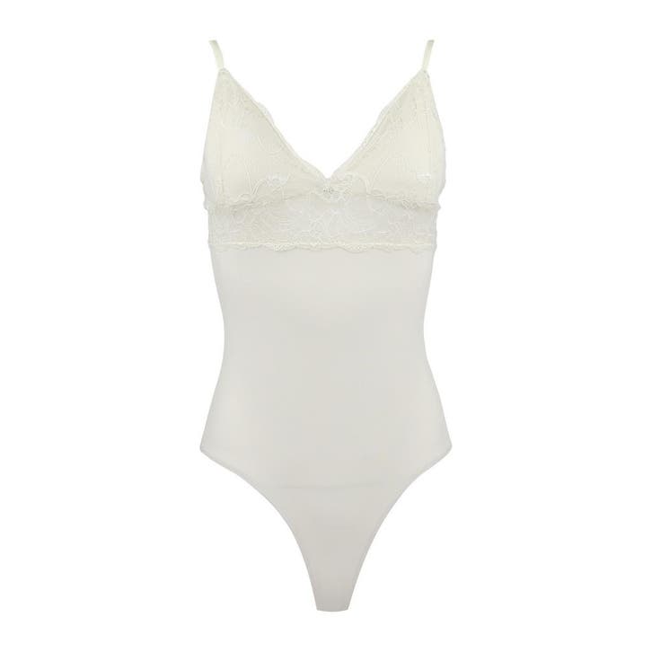 Nikkie • kanten body Allora • 36, Kleding | Dames, Tops, Wit, Nieuw, Maat 36 (S), Verzenden