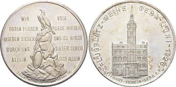 Bronze-medaille 1926 Reuss-gera, Stadt, Verzenden