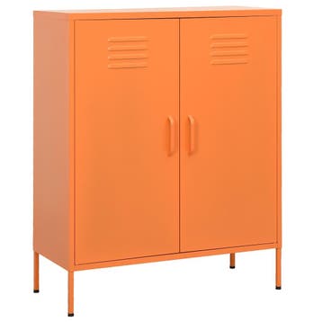 vidaXL Opbergkast 80x35x101,5 cm staal oranje, Huis en Inrichting, Verzenden, Nieuw
