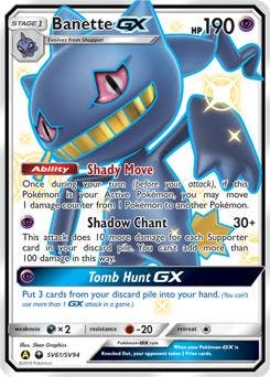 Banette-GX SV61/SV94 Hidden Fates, Hobby en Vrije tijd, Verzamelkaartspellen | Pokémon, Losse kaart, Nieuw, Foil, Ophalen of Verzenden