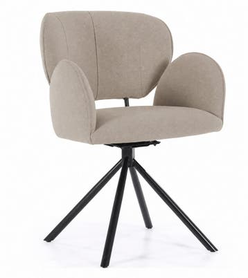 Stoel Rosalin - Taupe Moon - 96120 - eetkamerstoelen - Taupe, Nieuw, Stof