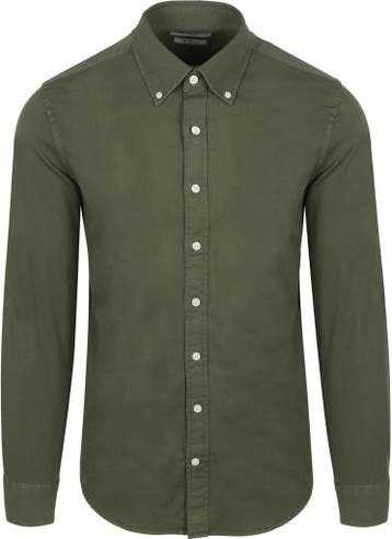 King Essentials The Tommy Overhemd Olijfgroen maat 3XL Heren, Kleding | Heren, Overhemden, Verzenden, Nieuw, KING Essentials